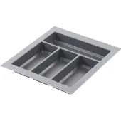 Agoform Besteckeinsatz Classico kürzbar 440x390x50,5mm, Kunststoff schiefergrau