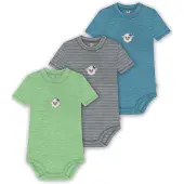 Normani 3er Set Baby Merino Kurzarmbody „Tihoi" - 9323