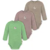 Normani 3er Pack Baby Merino Body Langarm „Auckland" - 9375