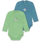 Normani 2er Pack Baby Merino Body Langarm „Auckland" - 9381