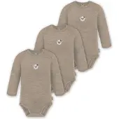 Normani 3er Pack Baby Merino Body Langarm „Auckland" - 9371