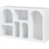 En.casa Sideboard 'Vågå' mit offenen Fächern 110x30x70 cm Weiß