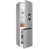 Exquisit Kühl-Gefrierkombination KGC265-70-NF-WS-040C inoxlook | No Frost | Nutzinhalt: 251 L | Temperaturregelung | Alarm