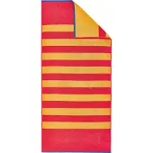 Dyckhoff Strandtuch "Stripes", rot, B:80cm L:180cm, Zwirnfrottee, Obermaterial: 100% Baumwolle, Handtücher, Strandtuch, 100% Baumwolle