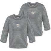 Normani 2er Pack Baby Merino Longsleeve „Taupo" - 9465