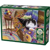 Cobble Hill Puzzle Comfy Cat 1000 Teile Tiere Puzzle