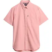 Superdry für Herren. M4010944A Rosa Kurzarm-Oxfordhemd (XL), Lässig, Bio-Baumwolle, Nachhaltig