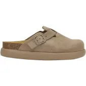 Scholl Clog Fae Chunky Suede Q Damen Dark Beige-Schuhgröße 41