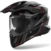 Airoh Commander 2 Stylish Full Carbon Schwarz Grau Rot Enduro Integralhelm Größe M
