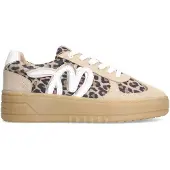 Manfield Veloursleder-Sneaker mit Leoprint | Größe 39