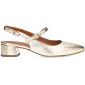 No Stress Goldfarbene Slingbacks aus Leder | Größe 42