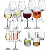 Villeroy & Boch Gläser-Set "Gläserset Rose Garden 16er Set transparent" Spülmaschinengeeignet