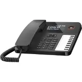 Gigaset DESK 600, Analoges Telefon, Kabelgebundenes Mobilteil, 100 Eintragungen, Anrufer-Identifikation, Schwarz