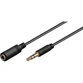 Microconnect 3.5mm Stereo Verlaengerung, 1m, schwarz