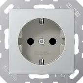 JUNG SCHUKO-Steckdose, SAFETY+ A 1520 KI AL aluminium, 1 Stk.