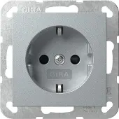 Gira SCHUKO-Steckd. SP SRK System 55 F Alu 418326