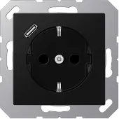 Albrecht Jung GmbH & Co. KG A 1520-18 C SWM USB-Steckdose USB Typ C graphitschwarz/matt Serie A550