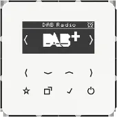 JUNG DABCDWW Smart Radio DAB+, Serie CD, alpinweiß DAB CD WW