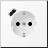 JUNG LS1520-18AWWM m.USB Typ A Steckdose SCHUKO