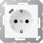 JUNG A1520-18CWWM m.USB Typ C Steckdose SCHUKO