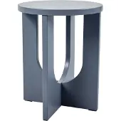 En.casa Beistelltisch 'Kysdajore' rund MDF 50 x Ø40 cm Graublau