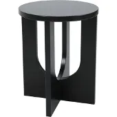 En.casa Beistelltisch 'Kysdajore' rund MDF 50 x Ø40 cm Schwarz