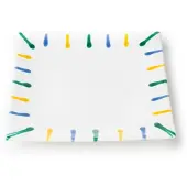 Gmundner Keramik Buntgeflammt, Dessertteller Trend (20x20cm)