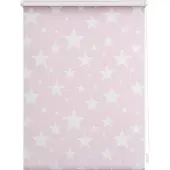 Lichtblick Rollo Klemmfix, ohne Bohren, blickdicht, Sterne Rosa, 100 cm x 150 cm (B x L)