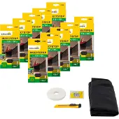 SCHELLENBERG 10er Pack 51009 Fliegengitter ELASTIC, für Fenster mit Wetterschenkel, Insektenschutz ohne bohren, anthrazit, 130 x 150 cm