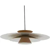 LUCANDE Livie LED Pendelleuchte Khaki/Weiß - , Livie, dimmbar, Beige, für Esszimmer, Aluminium, Modern