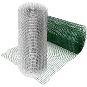 Floordirekt Volierendraht für Gehege, Pflanzenschutz und Rankhilfen grüner PVC Ummantelung 50 cm x 10 m