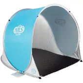 Nils Camp NC3173 Blaues und graues Pop-up-Strandzelt von