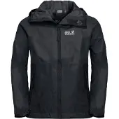 Jack Wolfskin Regenjacke Rainy (wind- und wasserdicht) phantomgrau Kinder