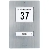 M-E Klingeltaster mit LED 1 Familienhaus Edelstahl Aufputz