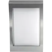 Albert Wandleuchte A-142765, Edelstahl, Opalglas, E27, IP44, 280x180x85mm