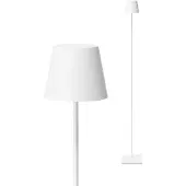 Sigor Akku-Stehleuchte Nuindie USB-C 1200mm schneeweiß rund 2,2W FlexMood 2200K/2700K IP54 Ra85 dimmbar