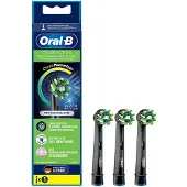 Oral-B CrossAction Aufsteckbürsten, schwarz, 3 Stück, 3 Stück(e), Schwarz, 3 Monat( e), CleanMaximiser, , Karton mit Aufhänger