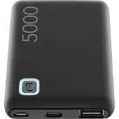 Cellularline Power Bank ESSENCE 5000, 5000 mAh, Lithium Polymer (LiPo), 12 W, Schwarz