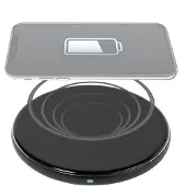 Vivanco ViVancoQICHARPADVV15WBK, Auto, Drinnen, USB, Kabelloses Aufladen, 1 m, Schwarz