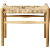 FDB Møbler - J83 Hocker, Eiche matt lackiert / Naturgeflecht