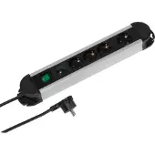 Vivanco ViVanco37659, 2 m, Drinnen, Typ F, Type F (CEE 7/4), Aluminium, Kunststoff, Aluminium, Schwarz, Grün
