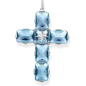 Thomas Sabo Kreuz große blaue Steine mit Stern PE881-644-31 Anhänger