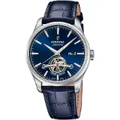 Festina Herrenuhr Swiss Made Armbanduhr Leder Blau UF1902/6