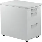 Mauser Schubladencontainer auf Rollen, 579x600mm, 1 Materialschub, lichtgrau