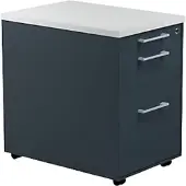 Mauser Schubladencontainer auf Rollen, 579x600mm, 1 Materialschub,anthrazitgr./lichtgr.