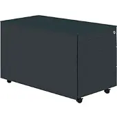 Mauser Schüberollcontainer, 520x800mm, Stahlpl., 3 Schübe, anthrazit/lichtgrau