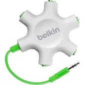 Belkin F8Z274BT, Grün, Weiß, 1x 3.5mm, 5x 3.5mm, Männlich, Weiblich