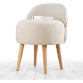 Hannah Home , Corvile- FLF1151, Sahne, Klassische Sitzsäcke, 50% Baumwolle / 50% Leinen