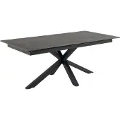 Ebuy24 Heaven Esstisch 100x200/240cm inkl. 1 Zusatzplatte schwarz.