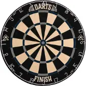 HOME DELUXE - Dartscheibe FINISH - Maße: 45 x 45 x 4 cm, Farbe: Schwarz, Grau, Blau, inkl. 6 Darpfeilen und Aufhängung I Dartboard Wurfscheibe Dartpfeile